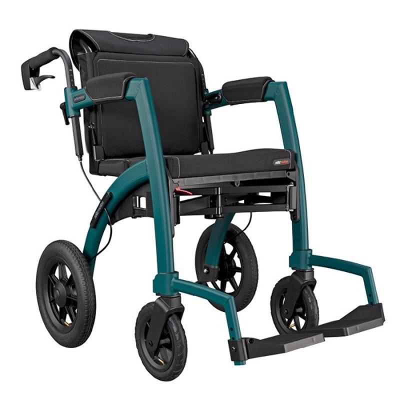 Lichtgewicht rollator en rolstoelpakket - Rollz motion performance jungle green {{ variant_name }} {{ option1 }} {{ option2 }} kopen bij Hulpmiddeldiscounter