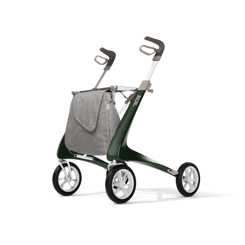 Lichtgewicht carbon rollator Ultralight groen – met weekendtas {{ variant_name }} {{ option1 }} {{ option2 }} kopen bij Hulpmiddeldiscounter