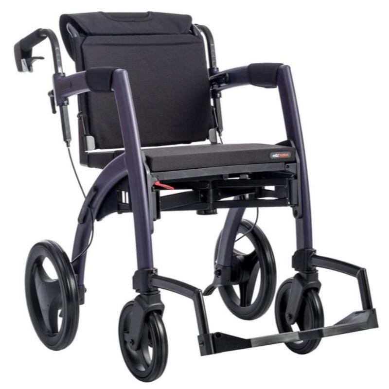 Lichtgewicht Rollator Rollz Motion 2 - 3-in-1 Rollator en Rolstoel - Dark Purple {{ variant_name }} {{ option1 }} {{ option2 }} kopen bij Hulpmiddeldiscounter