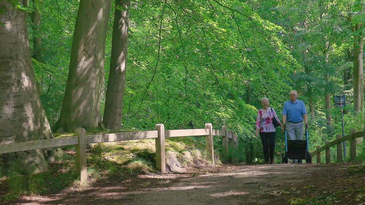 Video laden: Rollz Motion 2 Pink | 2-in-1 Rollator &amp; Rollstuhl + Einkaufstasche