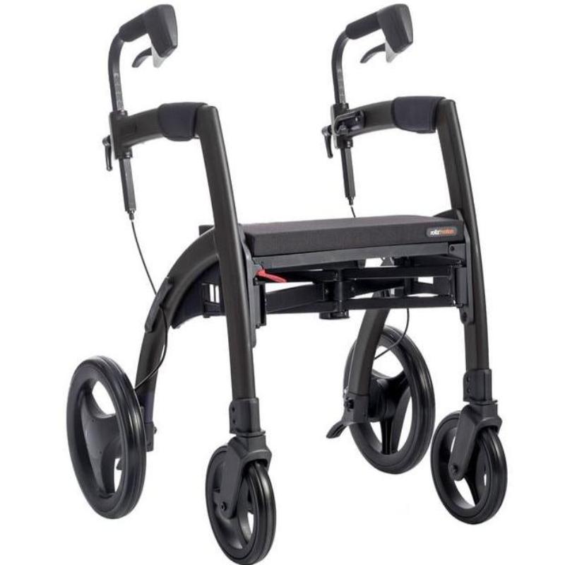 Lichtgewicht Rollator Rollz Motion 2 - 3-in-1 Rollator en Rolstoel - Matt Black {{ variant_name }} {{ option1 }} {{ option2 }} kopen bij Hulpmiddeldiscounter