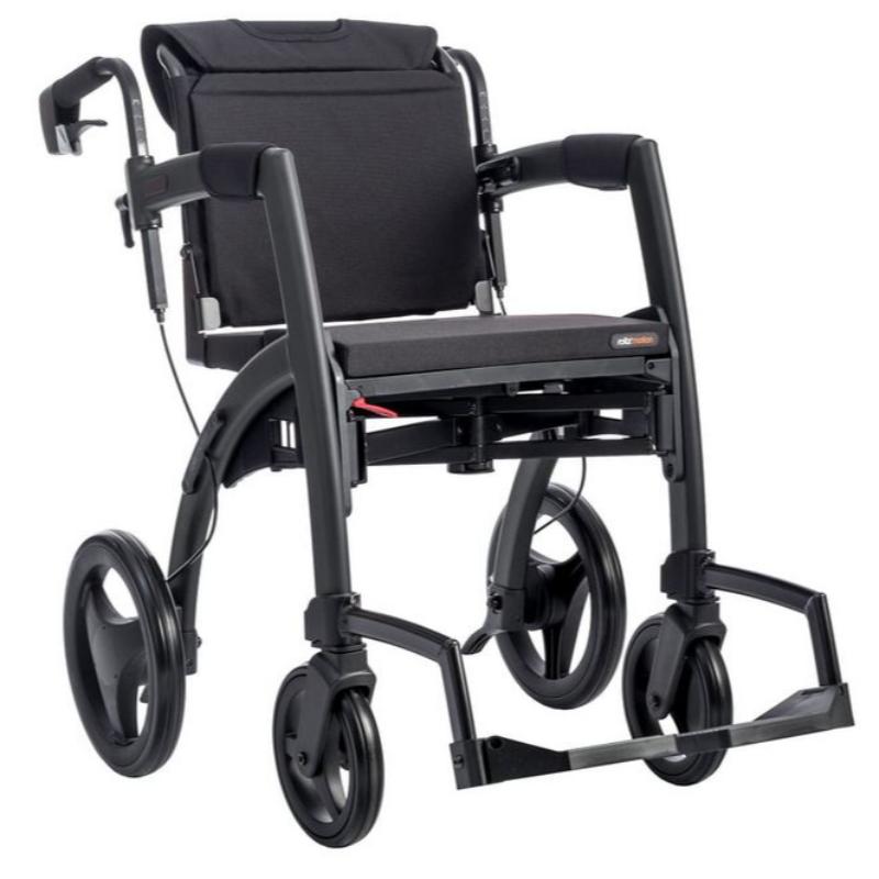 Lichtgewicht Rollator Rollz Motion 2 - 3-in-1 Rollator en Rolstoel - Matt Black {{ variant_name }} {{ option1 }} {{ option2 }} kopen bij Hulpmiddeldiscounter